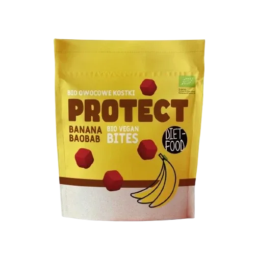 Био веган овошни коцки со банана и баобаб PROTECT