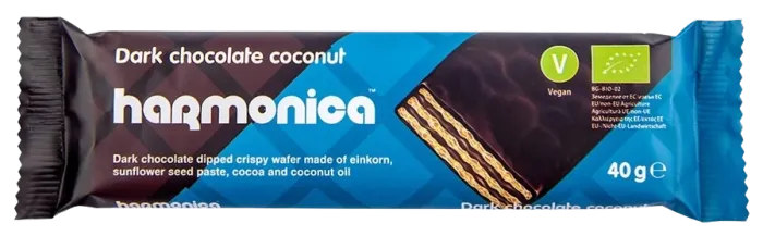 Органска чоколадна вафла со кокос