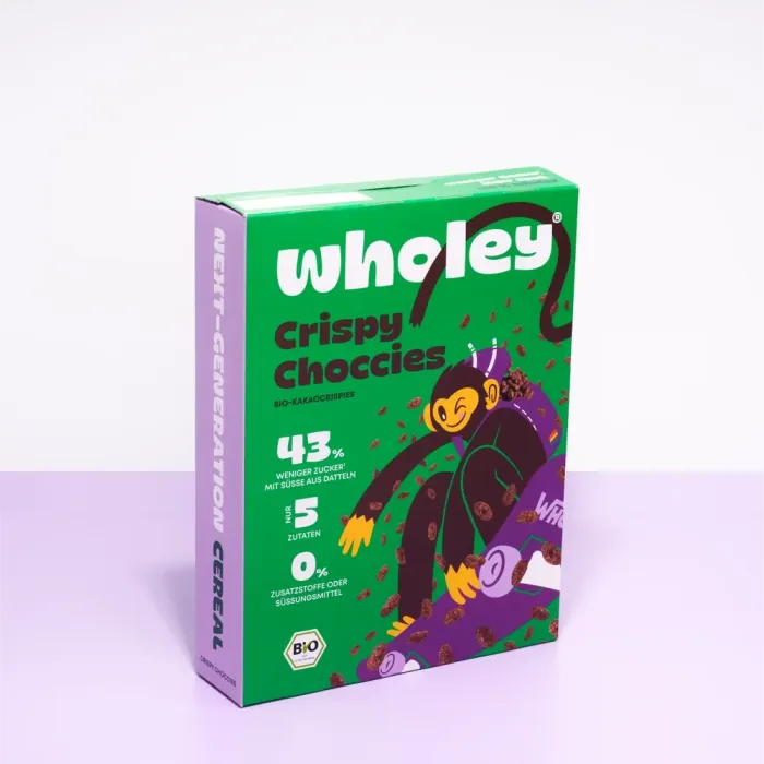 Wholey Органски крцкави житно-какао топчиња со концентрат од сок од урми 275g