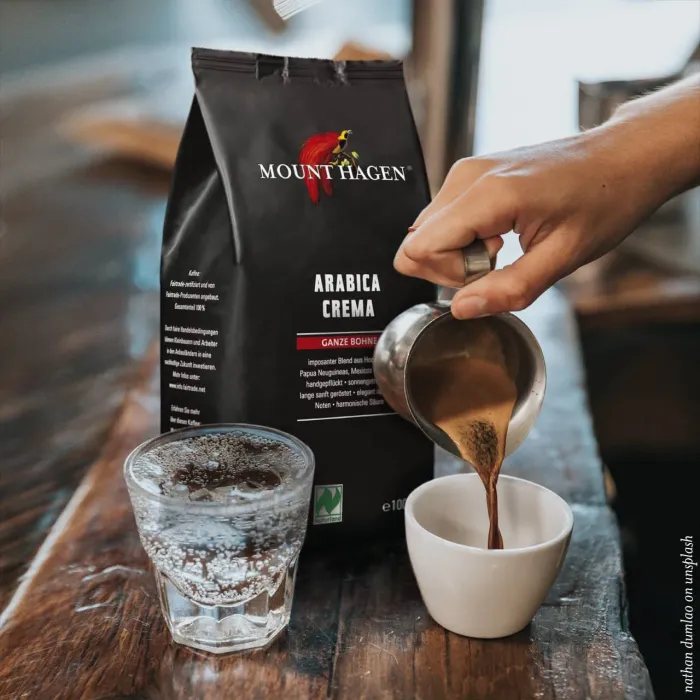 Mount Hagen Органска Arabica Crema кафе во зрно 1 kg