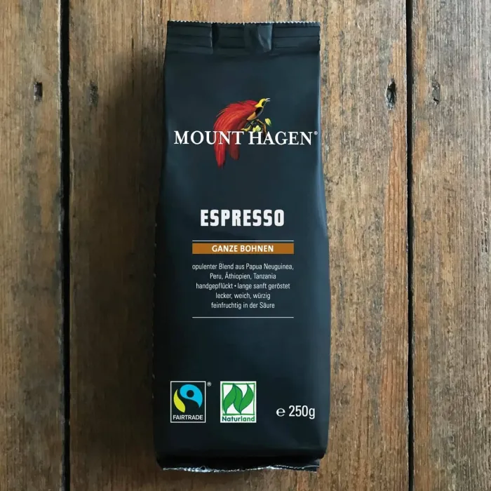 Mount Hagen Органско Espresso кафе во зрно 250 g
