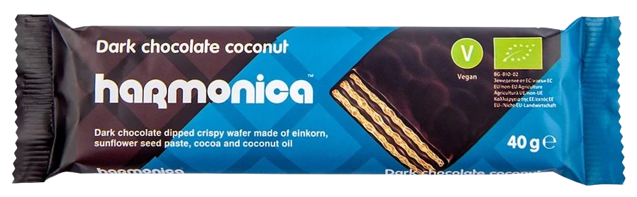 Органска чоколадна вафла со кокос